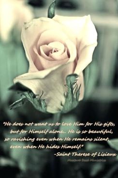 rose of st therese of the little flower with quote rosie.