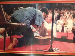 pope st john paul and tony from the stage