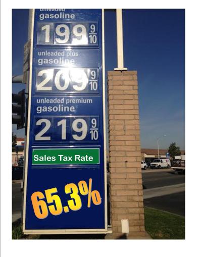 gas two dollar 65 3% tall sign
