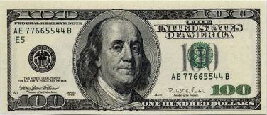 $100 bill Ben Franklin