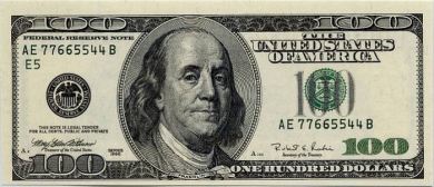 $100 bill Ben Franklin