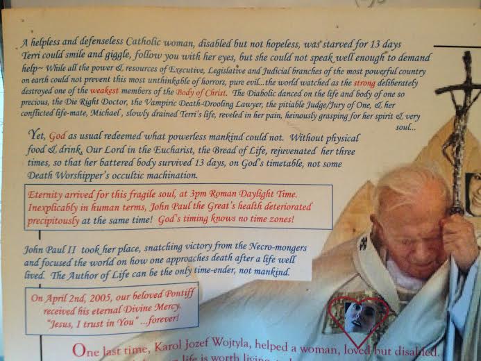 Pope St. John Paul the Great &amp; Terri part 1