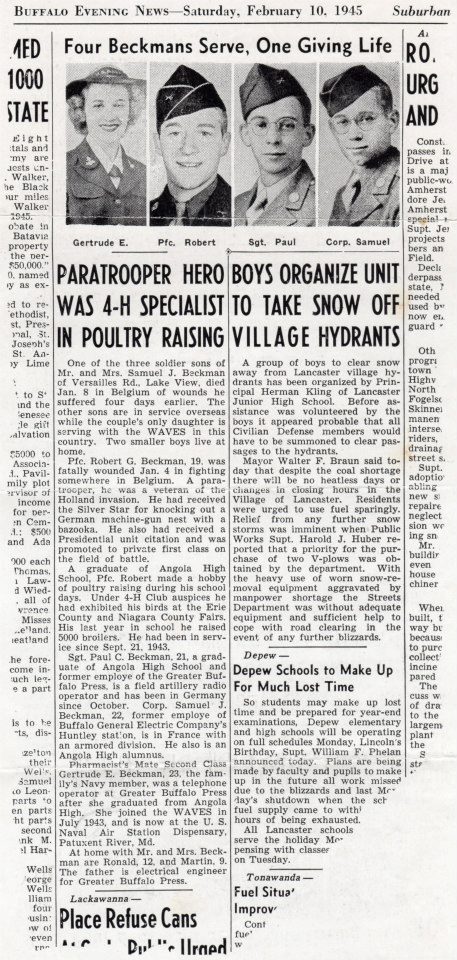 paul beckman war article